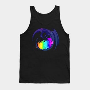 Pride Flag Flower Dragon Tank Top